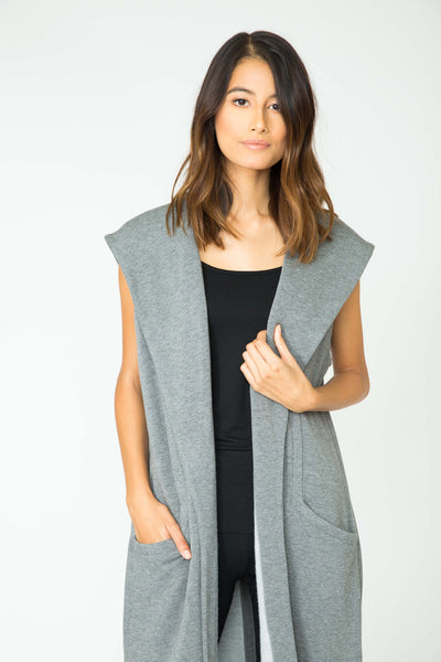 SLATE ESTELLE LONG PLUSH VEST