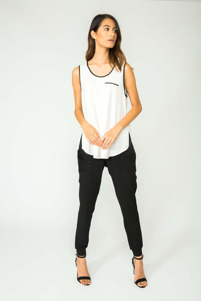 CREAM JEN OPEN-BACK TANK