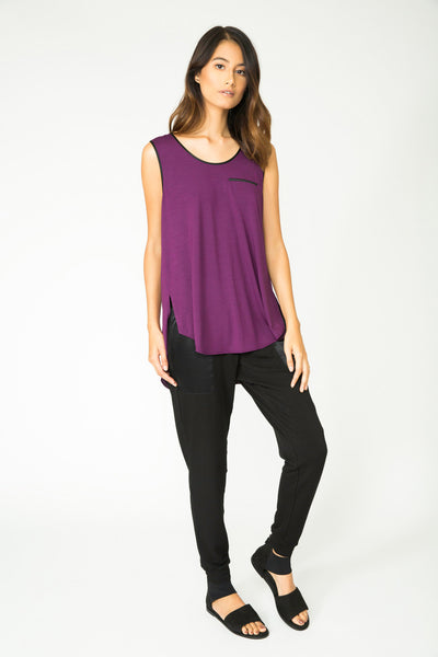 PLUM JEN OPEN-BACK TANK