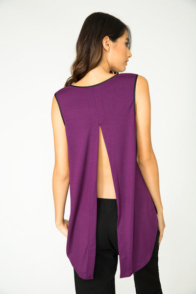 PLUM JEN OPEN-BACK TANK