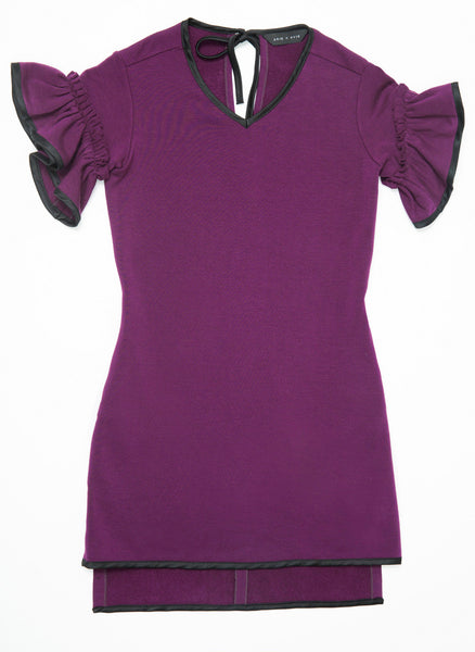 AUDREY RUFFLE SLEEVE DRESS