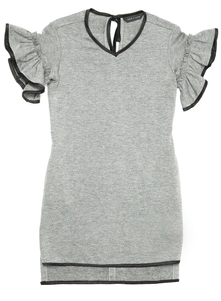 AUDREY RUFFLE SLEEVE DRESS